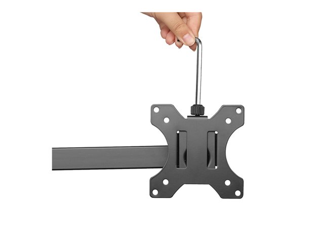 Neomounts FPMA-D550D4 - Mounting kit (grommet mount, desk clamp mount, pole, 4 VESA adapters, 4 arms) - full-motion - for 4 flat panels - black - screen size: 13\"-32\"