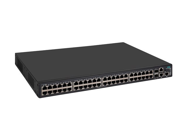 HPE FlexNetwork 5140 48G POE+ 2SFP+ 2XGT EI - Switch - L3 - smart - 48 x 10/100/1000 (PoE+) + 2 x 1 Gigabit / 10 Gigabit SFP+ + 2 x 10 Gigabit Ethernet - rack-mountable - PoE+ (370 W) - BTO