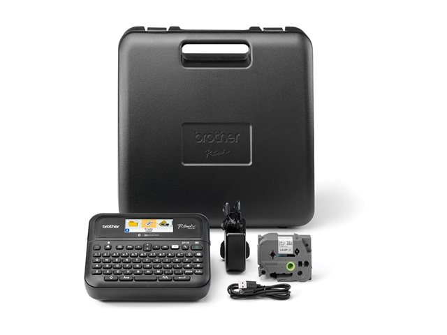 Brother P-Touch PT-D610BTVP - Labelmaker - B/W - thermal transfer - 24 mm width - 180 dpi - up to 30 mm/sec - USB, Bluetooth 5.0 - cutter - mirror print, vertical print, print preview, 7 line printing, multi-copy printing - black