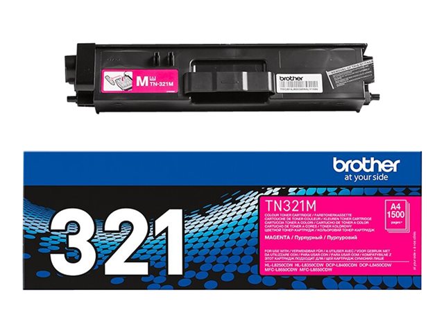 Brother TN321M - Magenta - original - toner cartridge - for Brother DCP-L8400, DCP-L8450, HL-L8250, HL-L8350, MFC-L8650, MFC-L8850