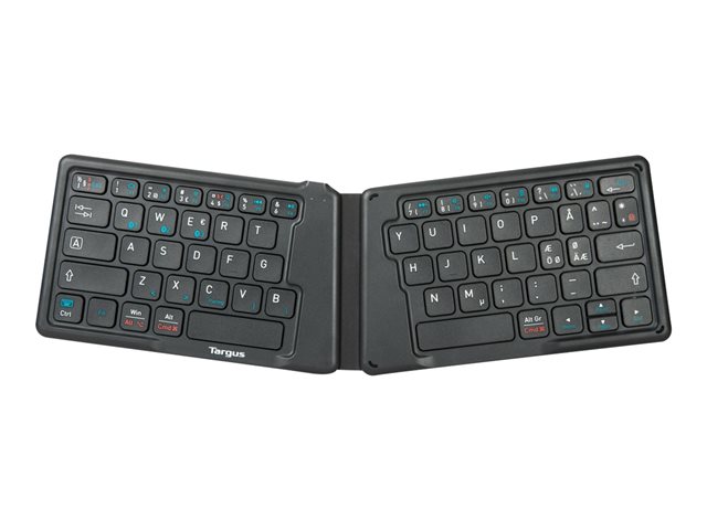 ANTIMICROBIAL ULTRA-COMPACT FOLDING ERGONOMIC BLUETOOTH(R) KEYBOARD (NO)