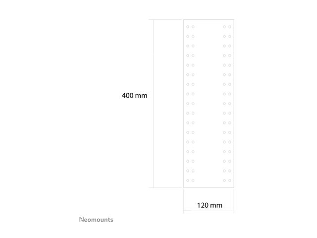 Neomounts KEYB-V100RACK - Mounting component (connector plate) - for keyboard / mouse - silver