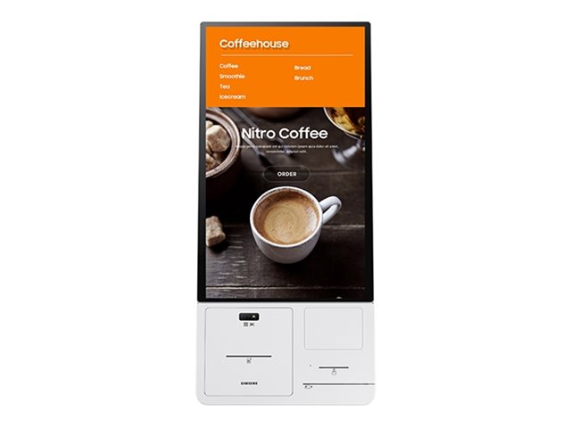 Samsung KM24C-P - Connection box - with thermal receipt printer, QR / barcode reader (1D, 2D) - desk mountable, stand mountable, wall mountable - AC 100-240 V - grey white