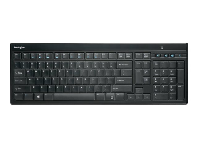 Kensington Advance Fit Slim - Keyboard - wireless - 2.4 GHz - Belgium - black - retail