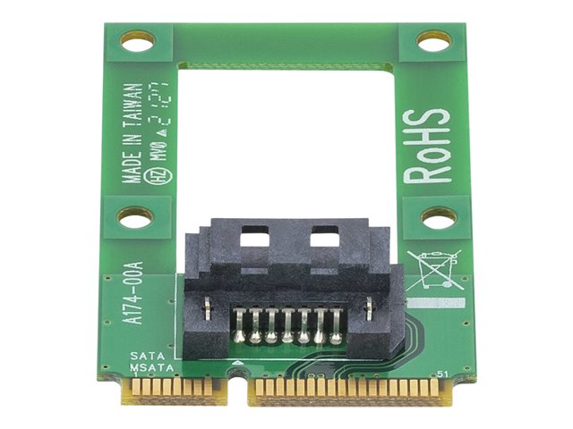 StarTech.com mSATA to SATA HDD / SSD Adapter - Mini SATA to SATA Converter Card - mSATA to SATA 2.5/3.5 Hard Drive Adapter Converter Card (MSAT2SAT3) - Storage controller - 1 Channel - mSATA - SATA 6Gb/s