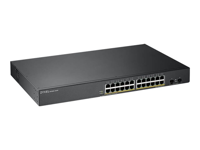 Zyxel GS1900-24HPv2 - Switch - smart - 24 x 10/100/1000 (PoE) + 2 x 10/100/1000 - rack-mountable, wall-mountable - PoE (170 W)