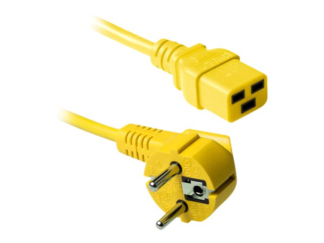 PWR CORD CEE7/7 - C19 YL 0.60M. 1 stk