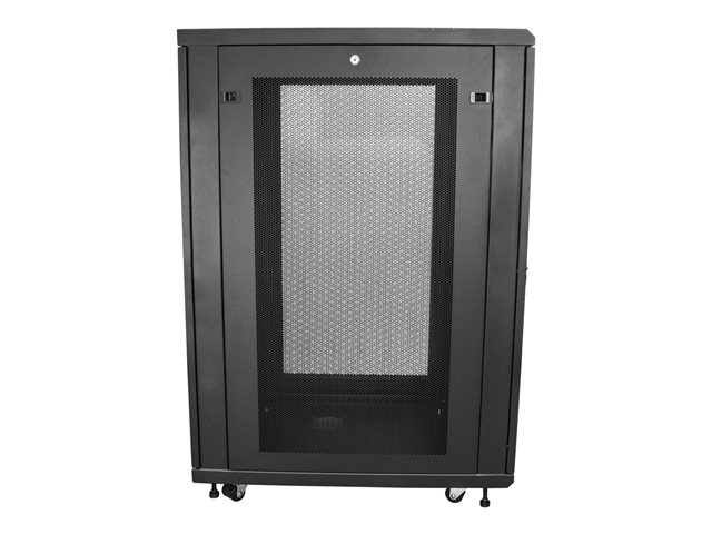 StarTech.com 24U Server Rack Cabinet, 4-Post Adjustable Depth (2\" to 30\") Network Equipment Rack Enclosure w/Casters/Cable Management/Shelf/Locking Dell PowerEdge, HP ProLiant ThinkServer - 24U Rack Cabinet (RK2433BKM) - Rack cabinet - 24U - 31\"