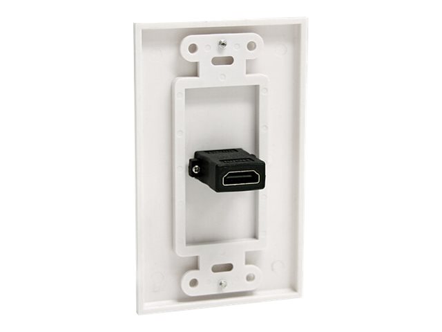 Single Outlet Female HDMI Wall Plate Wh