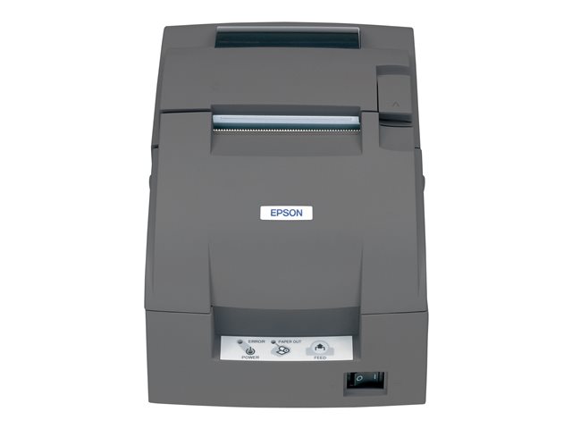 TM-U220B receipt printer black dot-matrix printing/media width 76 mm/speed 6lps/parallel/cutter/ESC/POS/including PSU/no power cable
