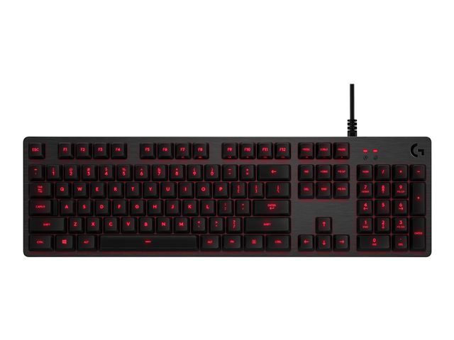 Logitech G413 - Keyboard - backlit - USB - US International - key switch: Romer-G - carbon