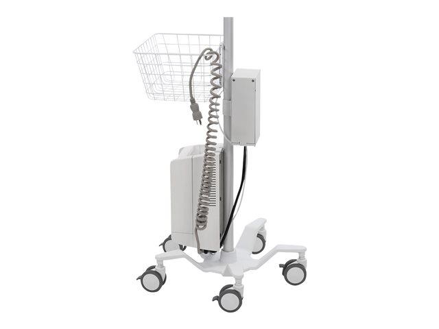 Ergotron LiFeKinnex - Mounting component (cable management box, battery bracket) - white - cart mountable - for StyleView Pole Cart