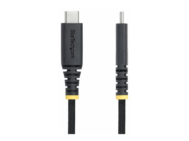StarTech.com 1m USB-C Charging Cable, 240W, Silicone Jacket w/Braid - USB cable - 24 pin USB-C (M) to 24 pin USB-C (M) - USB 2.0 - 48 V - 5 A - 1 m - USB Power Delivery (240W), extended power range (EPR) - black