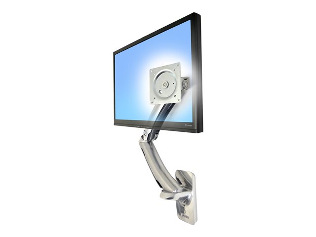 Ergotron MX - Mounting kit (articulating arm, mounting base, VESA mount bracket) - Constant Force Technology - for LCD display - polished aluminium - screen size: up to 42\" - wall-mountable