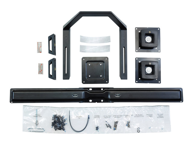 Ergotron - Mounting kit (handle, dual monitor mount) - for 2 LCD displays - black - screen size: 17\"-24\" - for P/N: 45-353-026