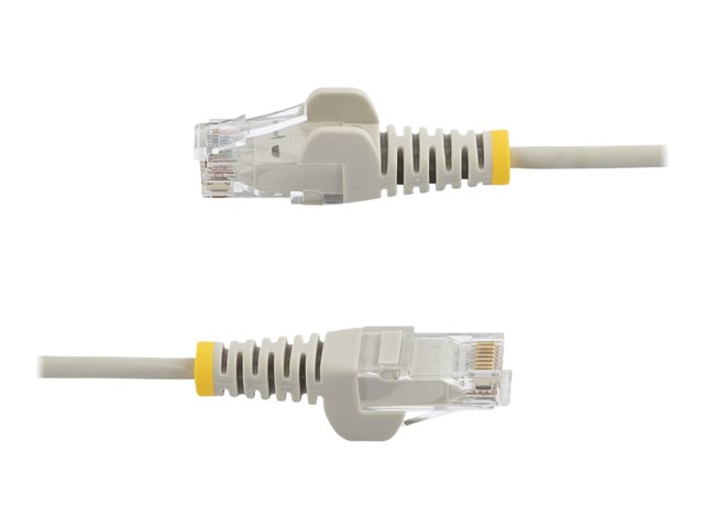 StarTech.com 3m Slim LSZH CAT6 Ethernet Cable, 10 Gigabit Snagless RJ45 100W PoE Patch Cord, CAT 6 10GbE UTP Network Cable w/Strain Relief, Grey, Fluke Tested/ETL, Low Smoke Zero Halogen - Category 6 - 28AWG (N6PAT300CMGRS) - Patch cable - RJ-45 (M) to RJ-45 (M) - 3 m - CAT 6 - snagless - grey