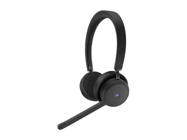 Lenovo - Headset - on-ear - Bluetooth - wireless - USB-A via Bluetooth adapter - black - Certified for Microsoft Teams