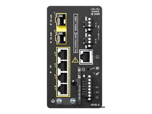 Cisco Catalyst IE3100 Rugged Series - Network Essentials - switch - Managed - 4 x 10/100/1000 (PoE+) + 2 x Gigabit SFP - DIN rail mountable - PoE+ (120 W)