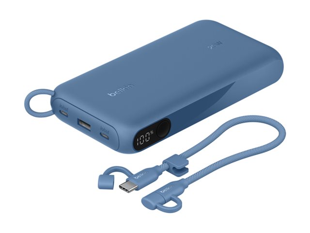 20k PD20W Power Bank with Display, Blue