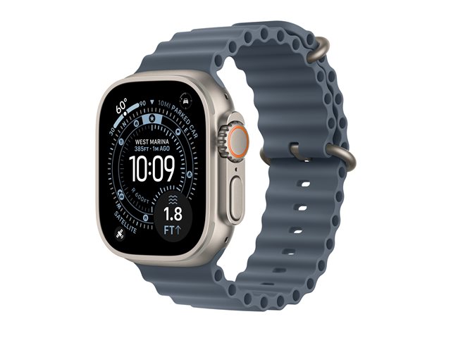 Apple Watch Ultra 3 GPS + Cellular 49mm Natural Titanium Case with Anchor Blue Ocean Band