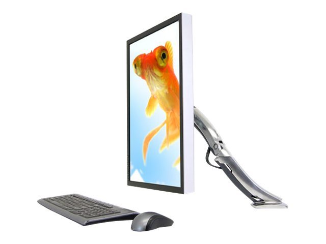 Ergotron MX - Mounting kit (articulating arm, desk clamp mount, grommet mount, base, extension) - Constant Force Technology - for LCD display - polished aluminium - screen size: up to 30\"
