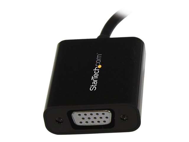 StarTech.com Mini DisplayPort to VGA Adapter - DisplayPort 1.2 - 1080p - Thunderbolt to VGA Monitor Adapter - Mini DP to VGA (MDP2VGA2) - Adapter - Mini DisplayPort (M) to HD-15 (VGA) (F) - Displayport 1.2/Thunderbolt - 22 cm - active, 1920 x 1200 (WUXGA) support - black