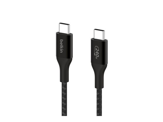 Belkin BoostCharge - USB cable - 24 pin USB-C (M) to 24 pin USB-C (M) - USB 2.0 - 2 m - up to 240W power delivery support 