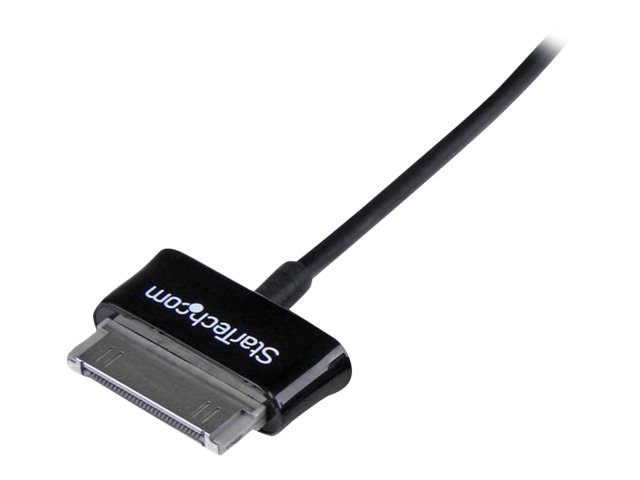 StarTech.com 3m Dock Connector to USB Cable for Samsung Galaxy Tab - Charging / data cable - Samsung 30-pin Dock Connector male to USB male - 3 m - shielded - black - for Samsung Galaxy Tab, Tab WiFi