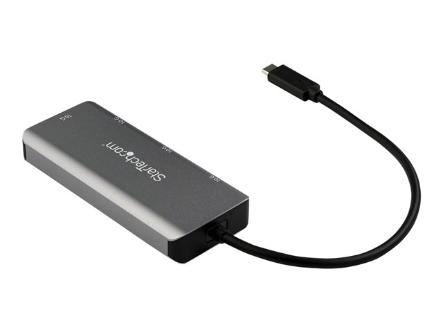StarTech.com 4 Port USB C Hub w/ 2x USB A & 2x USB C, SuperSpeed 10Gbps USB Type-C 3.1/3.2 Gen 2 Hub, USB Bus Powered, Portable USB-C to USB Adapter Hub, Aluminum, 9.8\" (25cm) Cable - Windows/macOS/Linux - Hub - 2 x USB-C + 2 x USB 3.1 Gen 2 - desktop - for P/N: PEXUSB321C