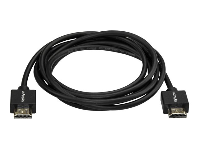 StarTech.com 6.6ft (2m) HDMI 2.0 Cable, 4K Premium Certified High Speed HDMI Cable with Ethernet, 4K 60Hz HDR10, Ultra HD HDMI Cable, Long HDMI Cable/Cord for TV/Monitor/Laptop/PC - HDMI to HDMI Video Cable - M/M - HDMI cable - HDMI male to HDMI male - 2 m - black - for P/N: ST122HD202, ST124HD202, TB32HD24K60, TB3DKM2HDL