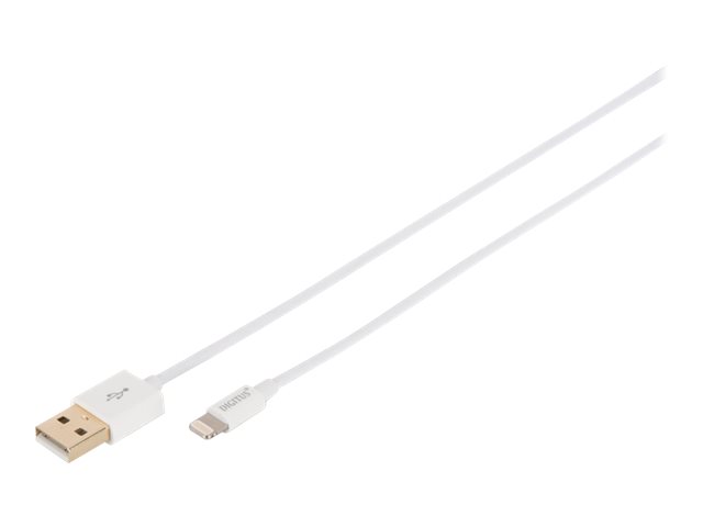 DIGITUS CABLE IPHONE LIGHTNING USB M/M 1.0M HIGH SPEED WH