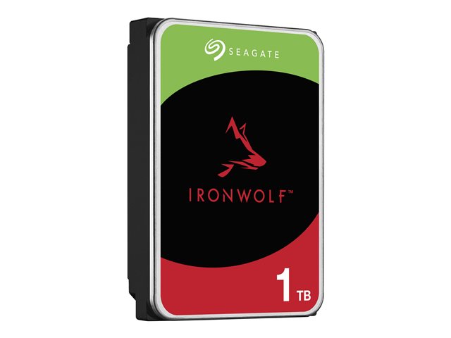 Seagate IronWolf ST1000VN008 - Hard drive - 1 TB - internal - 3.5\" - SATA 6Gb/s - 5400 rpm - buffer: 256 MB