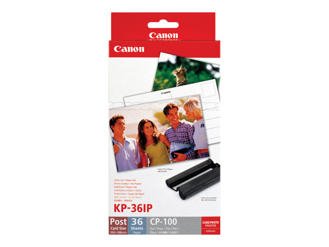 Canon KP-36IP - Print cartridge / paper kit - for Canon SELPHY CP1000, CP1200, CP1300, CP1500, CP530, CP790, CP800, CP820, CP900, CP910