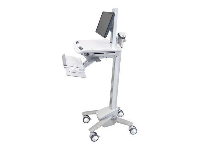 Ergotron StyleView sv40 - Cart - Patented Constant Force Technology - for LCD display / PC equipment - with LCD pivot - lockable - medical - aluminium, zinc-plated steel, high-grade plastic - grey, white, polished aluminium - screen size: up to 24\"