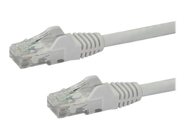 StarTech.com 2m CAT6 Ethernet Cable, 10 Gigabit Snagless RJ45 650MHz 100W PoE Patch Cord, CAT 6 10GbE UTP Network Cable w/Strain Relief, White, Fluke Tested/Wiring is UL Certified/TIA - Category 6 - 24AWG (N6PATC2MWH) - Patch cable - RJ-45 (M) to RJ-45 (M) - 2 m - UTP - CAT 6 - snagless - white