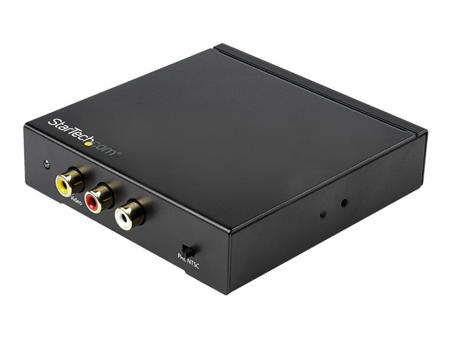 StarTech.com HDMI to RCA Converter Box with Audio - Composite Video Adapter - NTSC/PAL - 1080p (HD2VID2) - Video converter - HDMI - composite video - black