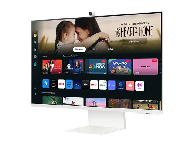 Samsung S32DM801UU - M80D Series - LED monitor - Smart - 32\" - 3840 x 2160 4K @ 60 Hz - VA - 400 cd/m² - 3000:1 - HDR10, HDR10+ - 4 ms - HDMI, USB-C - speakers - warm white