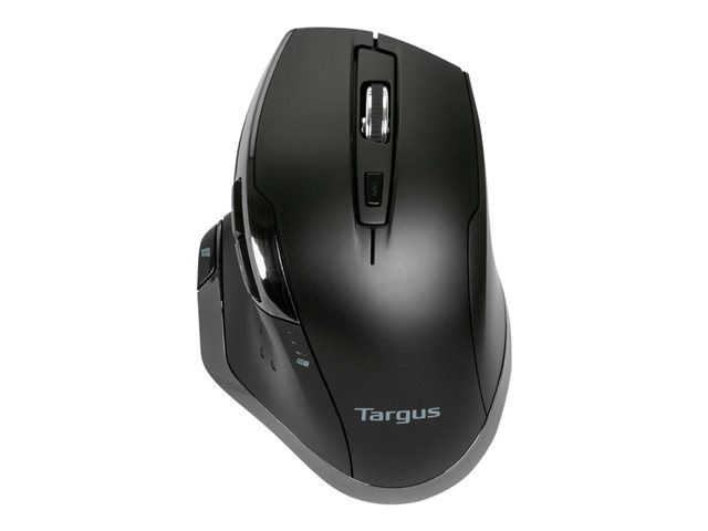Targus - Mouse - ergonomic - antimicrobial - right-handed - 7 buttons - wireless - 2.4 GHz - USB wireless receiver - black