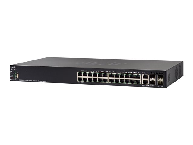 Cisco 550X Series SG550X-24 - Switch - L3 - Managed - 24 x 10/100/1000 + 2 x 10 Gigabit SFP+ (uplink) + 2 x combo 10GBase-T (uplink) - rack-mountable - refurbished