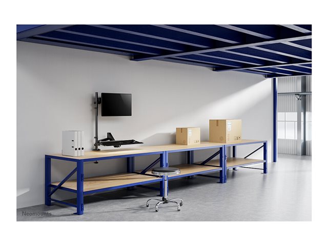 Neomounts DS90-325BL1 - Mounting kit (full motion arm) - sit-stand workstation - for LCD display / PC equipment - steel - black - screen size: 17\"-32\" - clamp mountable, grommet, desk-mountable