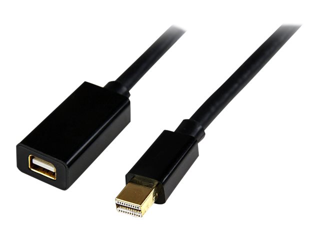 StarTech.com 6 ft Mini DisplayPort 1.2 Video Extension Cable M/F - Mini DisplayPort 4k with HBR2 support - Mini DP Extension Cable 6 feet (MDPEXT6) - DisplayPort extension cable - Mini DisplayPort (F) to Mini DisplayPort (M) - 1.8 m - latched, molded - black