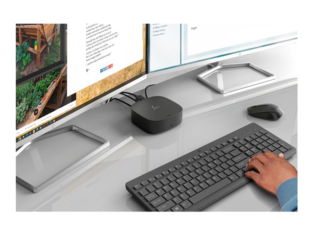 HP 330 - Keyboard and mouse set - wireless - 2.4 GHz - AZERTY - Belgium - black