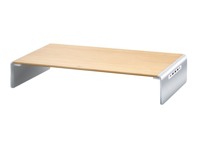 Wood Monitor Stand with Docking Station
