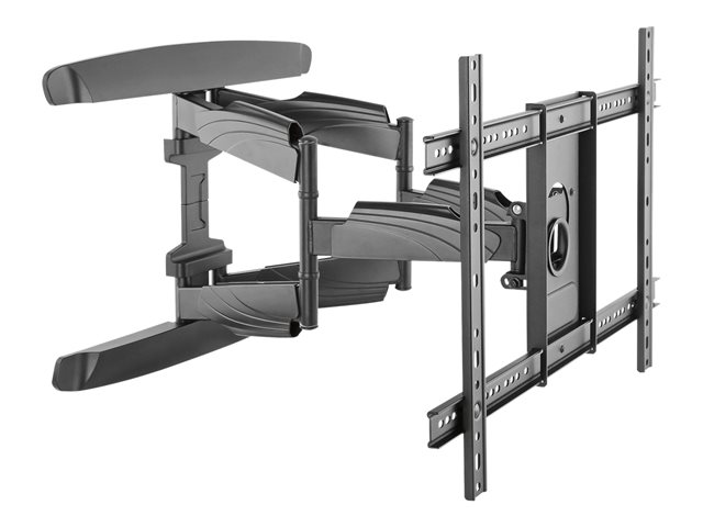 StarTech.com TV Wall Mount supports up to 70 inch VESA Displays, Low Profile Full Motion Universal TV Flat Screen Wall Mount Heavy Duty Adjustable Tilt/Swivel Articulating Arm Bracket - Cable Management (FPWARTB2) - Mounting kit (wall mount, wrench, 2 vertical brackets, 2 horizontal brackets) - for TV - plastic, steel - black - screen size: 32\"-70\" - wall-mountable - for P/N: HDMIPLATE