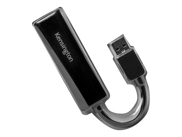 Kensington UA0000E - Network adapter - USB 3.0 - Gigabit Ethernet x 1 - black