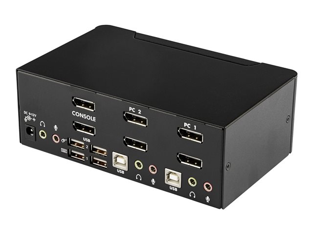 StarTech.com Dual Monitor DisplayPort KVM Switch - 2 Port - USB 2.0 Hub - Audio and Microphone - DP KVM Switch (SV231DPDDUA) - KVM / audio switch - 2 x KVM / audio - 1 local user - desktop - for P/N: IM12D1500P, SVA12M2NEUA, SVA12M5NA