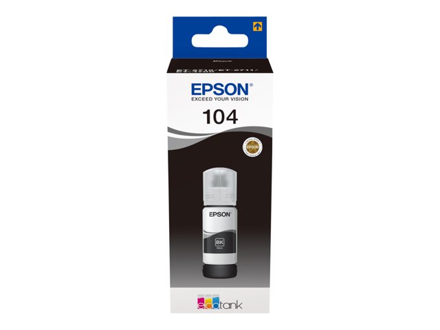 Epson EcoTank 104 - 65 ml - black - original - ink tank - for EcoTank ET-14100, 1810, 2721, 2810, 2811, 2812, 2814, 2815, 2820, 2821, 2825, 2826, 4800