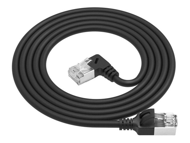 CAT6A U/FTP SLM R-ANG BK 0.15M. 1 stk