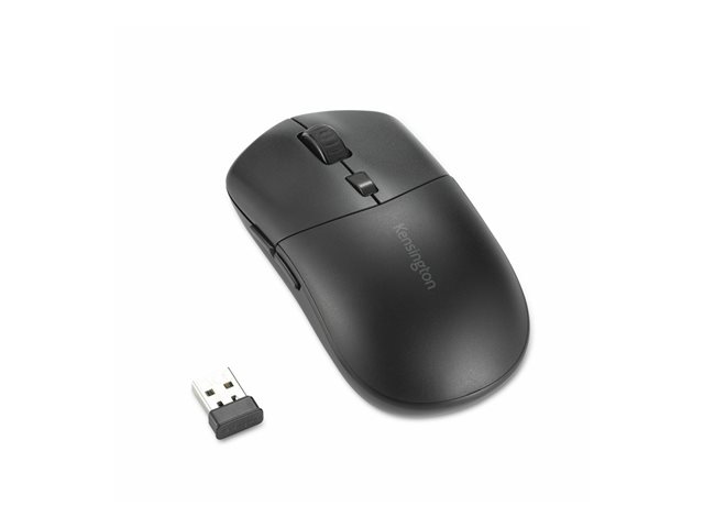 Kensington MY430 EQ - Mouse - multi-device, rechargeable - optical - 6 buttons - wireless - 2.4 GHz, Bluetooth - USB wireless receiver - black