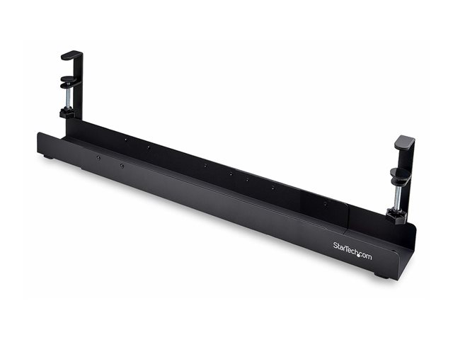 StarTech.com Under Desk Cable Management Tray, Clamp-on Installation - Cable management tray - under-desk mountable - black - 80 cm